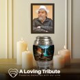 thumbnail image 3 of Yatskia Cross with Rainbow Waterfall Little Cremation keepsake Urn for Ashes Adult Mother and Father, Small Memorial Burial Urns for Human Ashes Adult Female, (Monar Pack of 1, 3 Inch), 3 of 8