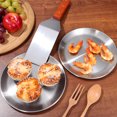 thumbnail image 3 of 6 uds. De sartenes para Pizza de acero inoxidable, bandejas grandes para Pizza, sartenes redondos para hornear Pizza con pala par Homemaxs 15712736-MX, 3 of 7