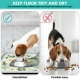 thumbnail image 4 of Dog Feeding Mat, Dog Mat for Food and Water, Pet Dog Cat Bowl Mat, No-Slip Absorbent Water Feeding Mat with Sage Green Flowers,17inx30in, 4 of 7