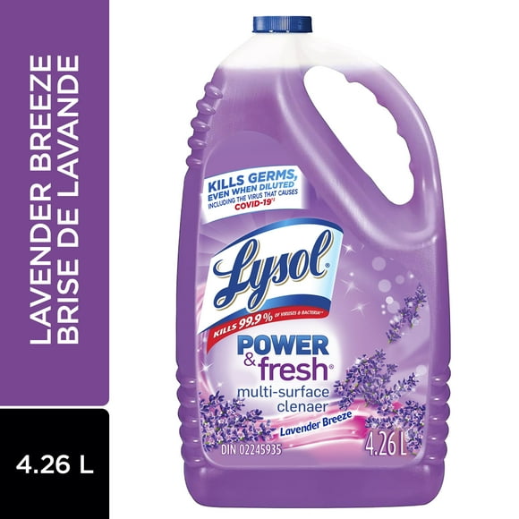 Nettoyant tout usage Lysol - Lavande, Nettoyant Multi-Surfaces, 4.26 l