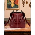 thumbnail image 5 of Deago Women's Vintage Kiss Lock Handbag PU Leather Kiss Clasp Crossbody Shoulder Bag Hobo Tote Purses Wallet (Red), 5 of 8