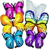 6Pcs Butterfly Balloon Butterfly Birthday Party Supplies Decoration Fairy Butterfly Foil Mylar Balloons Butterfly Decorations for Fairy, Baby Shower, Spring Butterfly Theme Party Supplies Decor