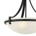 thumbnail image 3 of Regency Hill Black Metal Pendant Chandelier 20" Wide Modern Marbleized Glass Bowl Shade Fixture Dining Room House Foyer Entryway, 3 of 9