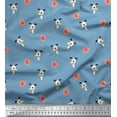 thumbnail image 1 of Soimoi Polyester Crepe Fabric Floral & Dog Cartoon Print Fabric by Yard 52 Inch Wide, 1 of 3