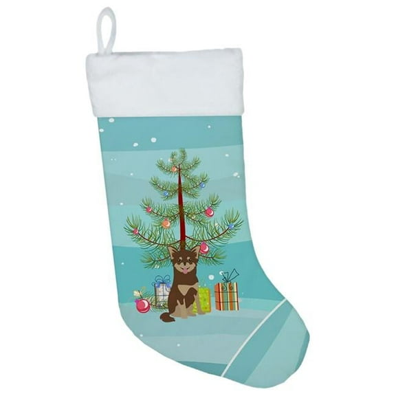 Caroline's Treasures Chihuahua Multi-color Christmas Stocking, with Soft Suede Fabric 18"