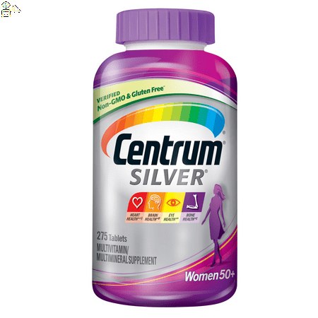 Centrum Silver Women 50+ Multivitamin, 275 Tablets Each | Specially Formulated for Women 50 & Older