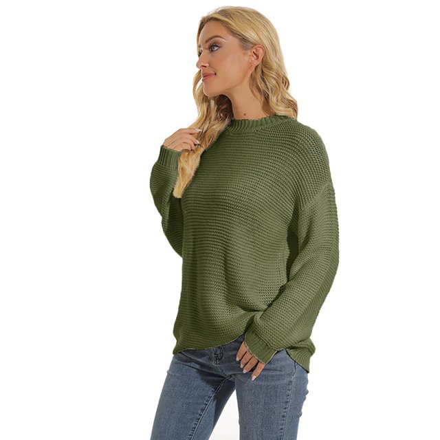Chandail Col Roulé d'Hiver pour Femmes Manches Longues Douces Chaud Tricoté Décontracté Confortable