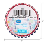 Great Value Red Dots Mini Cupcake Liners, 100 Count