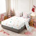 thumbnail image 4 of Manfei Ornament Full Size Bedding Sets 7-Piece Christmas Full Size Bed in a Bag, Cream Green, Xmas Reversible, 4 of 6