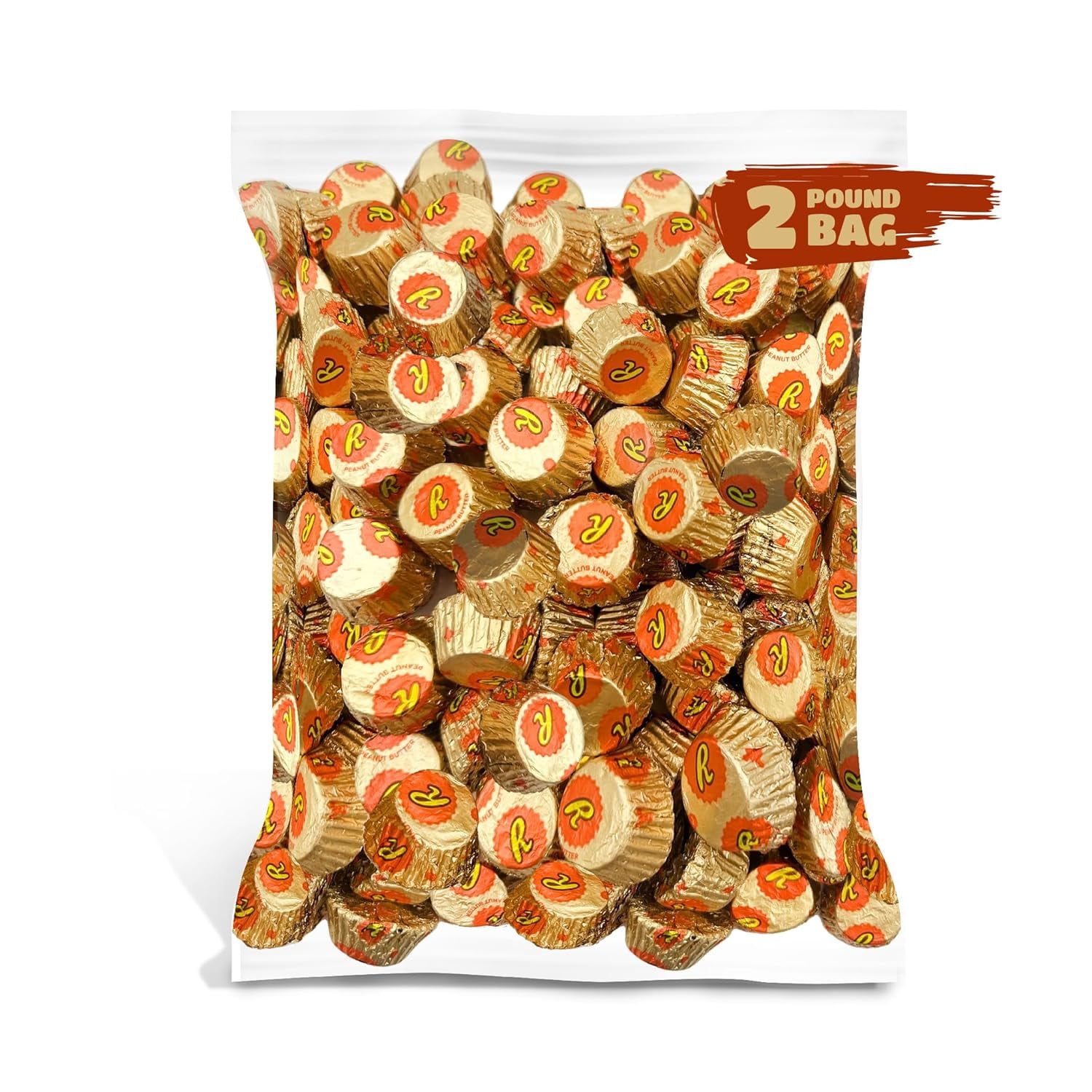 REESEScups Miniatures Milk Chocolate Peanut Butter Candy, Bulk Pack 2 Pounds
