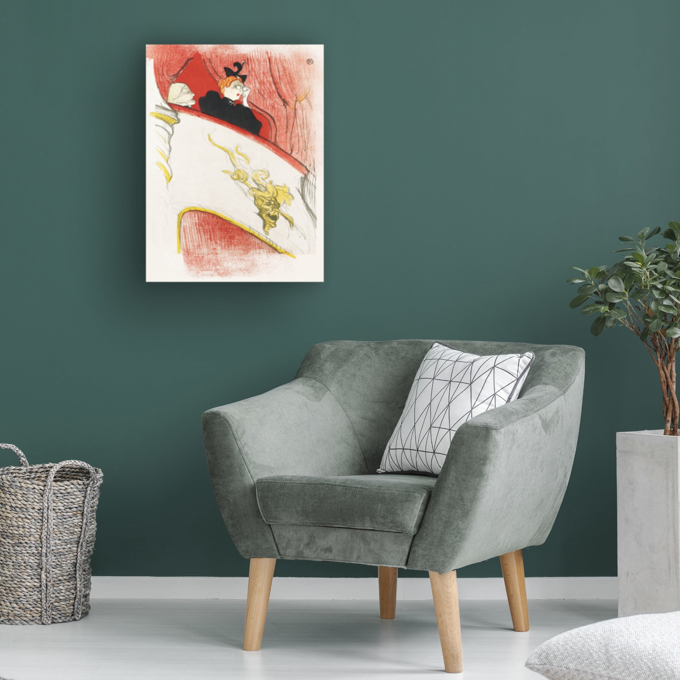 Trademark Fine Art Pictufy   Balcony With a Gilded Grotesque Mask 1894 Canvas Wall Art