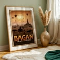 thumbnail image 5 of Bagan Travel Poster: Land of a Thousand Temples - Old Bagan Mandalay Region Myanmar (Burma) Illustration Travel Poster Sunset Vintage Landscape Architecture Oak Framed Wall Art Print 12 x 18 inches, 5 of 59