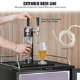 thumbnail image 6 of VEVOR Beer Kegerator, Dual Tap Draft Beer Dispenser, Full Size Keg Refrigerator With Shelves, CO2 Cylinder, Drip Tray & Rail, 32°F- 75.2°F Temperature Control, Holds 1/6, 1/4, 1/2 Barrels, Black, 6 of 10