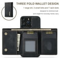 thumbnail image 6 of Detachable Wallet Case for iPhone 13 Pro Max 6.7" 2021, Allytech PU Leather Anti-Scratch Shockproof 2 in 1 Stand Magnetic Snap Business Style Purse Case with 7 Card Slots for iPhone 13 Pro Max, Black, 6 of 6