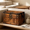 thumbnail image 2 of huayou Vintage Pattern Storage Bin, 13.8x9.8x9.8 Inch Collapsible Fabric Storage Box with Handles, Decorative Organizer for Home and Camping, 2 of 6