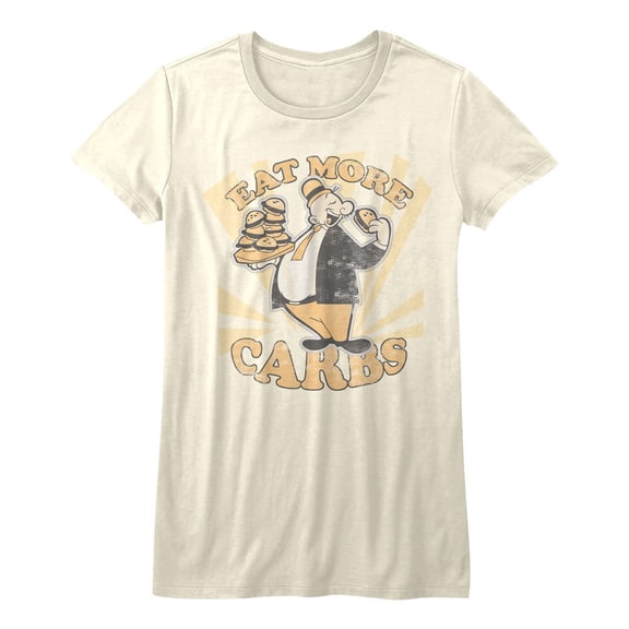 Popeye Eat More Carbs Natural Junior Women's T-Shirt