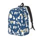 thumbnail image 1 of Disketp cute winter bear print Canvas Backpack Lightweight Travel Daypack Student Rucksack Laptop Backpack-Small, 1 of 5