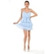 thumbnail image 1 of Vestido vaporoso con volantes Roman Fashion /Juvenil, 6805 (Azul cuadros) azul M, 1 of 5