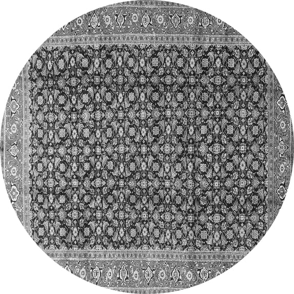 Ahgly Company Indoor Round Persian Gray Traditional Area Rugs, 3' Round