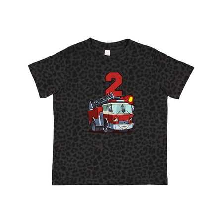 

Inktastic 2nd Birthday Fire Truck Gift Toddler Boy or Toddler Girl T-Shirt
