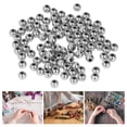 thumbnail image 4 of Perles à Grand Trou, Perles Rondes à Grand Trou 200 Perles Perles d'Artisanat pour Bracelet pour Collier pour Pendentif Or, Argent, Gris, 4 of 7