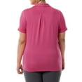 thumbnail image 4 of Athletic Works Women's Plus Active Short Sleeve Lightweight Polo Shirt, size 1X-4X, 4 of 8