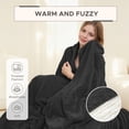 thumbnail image 2 of Electric Heated Blanket King Size 90"x100" - 4 Heat Settings, 10H Auto Shut Off, Soft Coral Microplush & Sherpa Fabric, Machine Washable, Iron Gray, 2 of 7