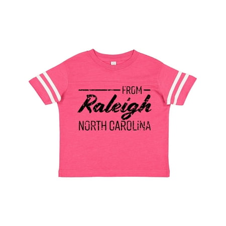 

Inktastic From Raleigh North Carolina in Black Distressed Text Gift Toddler Boy or Toddler Girl T-Shirt