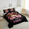 thumbnail image 3 of jejeloiu Pink Bowknot Daisy Bedding Comforter Set,Cute Highland Cow Twin Comforter Sets,Country Farm Animal Bedding Set For Girls Kids,Luxury Bedroom Decor Reversible,2pcs, 3 of 8