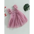 thumbnail image 3 of GXFC Toddler Girls Summer Dot Print Princess Dress Kids Girls Fly Sleeves Sling A-Line Tulle Dress Casual One Piece Dress for Beach Party 6M-4T, 3 of 7