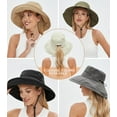 thumbnail image 7 of Sun Hats for Women, Wide Brim Waterproof Bucket Hat, Summer Beach Packable Ponytail Hat,UPF 50+ UV Protection, 7 of 7