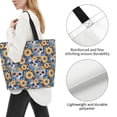thumbnail image 2 of Yiaed Skull daisy yellow blue Print Handbag for Women Tote Purse Shoulder Bag Large Fashion Hobo Purse Handbag Shopping Tote, 2 of 5