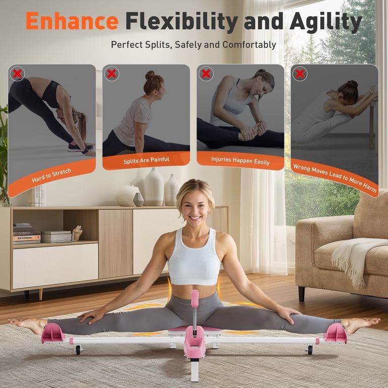 Upgo Leg Stretch Machine for Flexibility Training, Pink photo 7