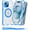 Blue, variant on For iPhone 15 Waterproof Case, [IP68 Underwater Dustproof][Built-in Screen][15FT Military Shockproof], 360 Full Body Sealed Protection Cover Magnetic Frosted Phone Case, 6.1" Purple