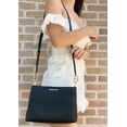 thumbnail image 3 of Michael Kors Womens Trisha Leather Medium Triple Compartment Crossbody Black Pebbled Leather, 3 of 4