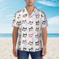 thumbnail image 4 of Balery Cute Dog Print Men's Hawaiian Shirts Short Sleeve Beach Shirt Relaxed Fit Vacation Button Down Shirts-X-Large, 4 of 9