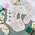 thumbnail image 2 of 4 Pairs 4 Styles Wooden Sock Blockers Wooden Socks Shaper Wood Socks Holder Adjustable Thicken Knit Sock Ruler Tool for Knitting, 2 of 5
