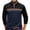 Blue, variant on Men's Contrast Color Slim Long Sleeve Shirt Zipper Standing Neck Casual Sports Home T-shirt Top Blouse