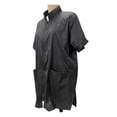 thumbnail image 1 of Barber Jacket For Men, Hair Stylist Grooming Smock Vest Shirt, Black, 1 of 5