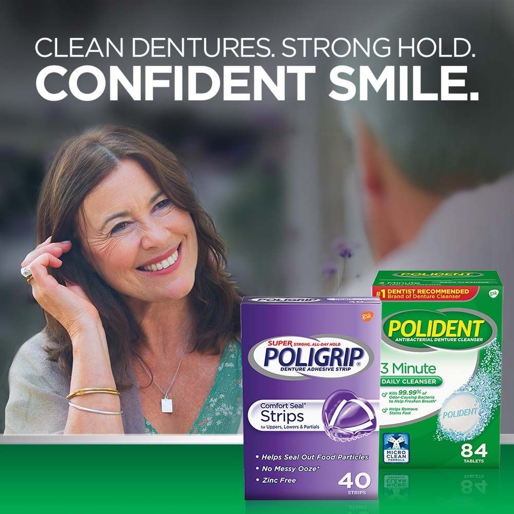 Super Poligrip Comfort Seal Denture Adhesive Strips 40 Count