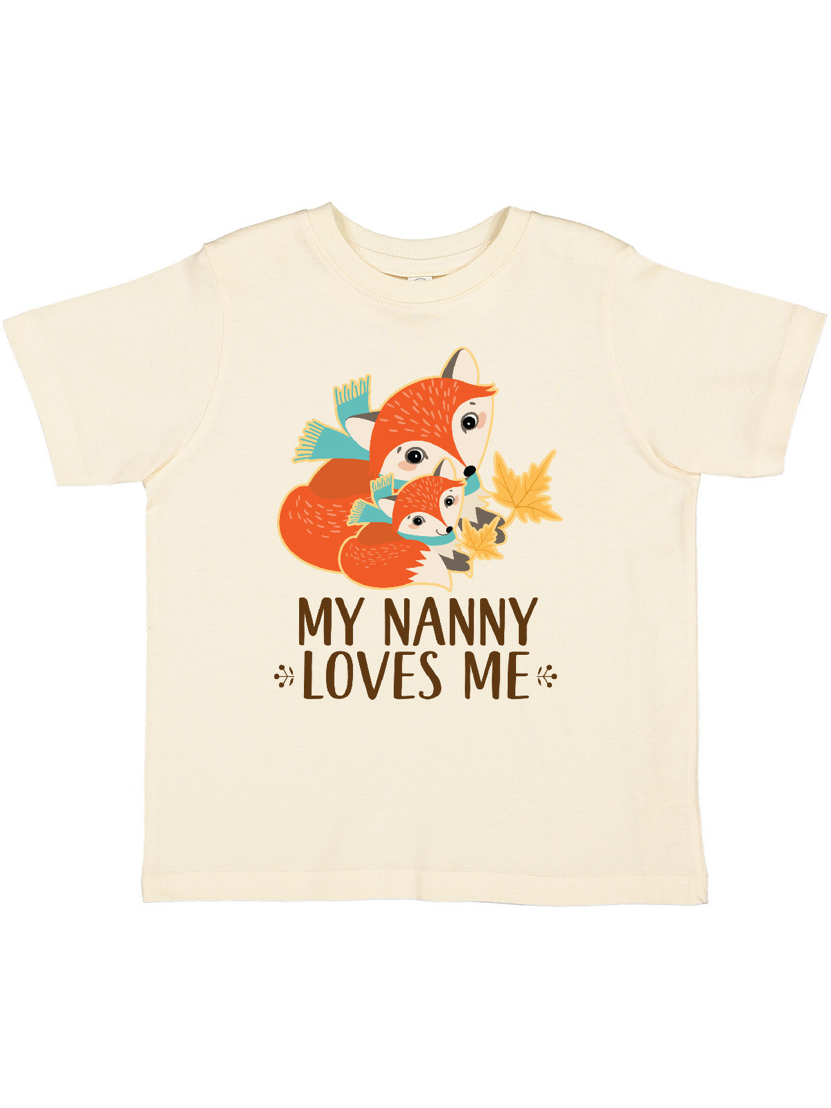 Inktastic My Nanny Loves Me Cute Fox Boys or Girls Toddler T-Shirt