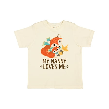 

Inktastic My Nanny Loves Me Cute Fox Gift Toddler Boy or Toddler Girl T-Shirt