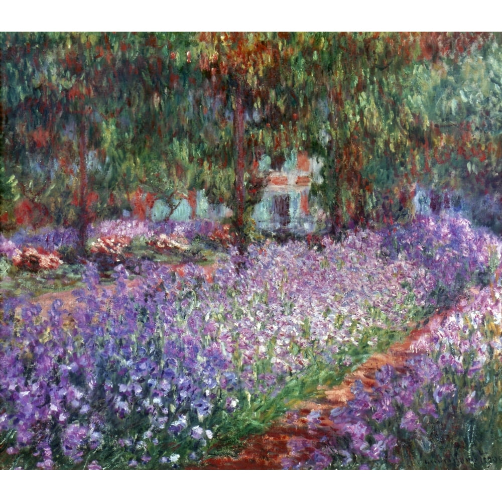 Stretched Canvas Art Giverny 1900. /Nthe Artist'S Garden At