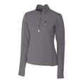thumbnail image 2 of Women's Cutter & Buck Steel Portland State Vikings Traverse Stretch Quarter-Zip Pullover Top, 2 of 3