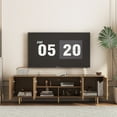 thumbnail image 3 of Aukfa Modern TV Stand for 75 inch TV with Door for Living Room Bedroom,Walnut, 3 of 5