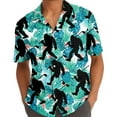 thumbnail image 5 of Funny Bigfoot Hawaiian Shirts for Men, Tropical Sasquatch Short Sleeve Button Down Hawaiian Shirt 11, 5 of 7