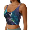 thumbnail image 2 of Daiia Colorful Plant Wolf Printed Women's Sports Bra, Breathable Activewear Bra with U-Back Design and Removable Pads, Comfortable and Supportive for Yoga, Workout-X-Large, 2 of 8