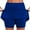 Blue, variant on ZZwxWA Womens Summer Skorts with Pockets Belly Control Plus Size Skirts for Women Solid Color High Waist Athletic Yoga Pants Skirt Shorts