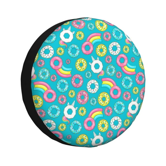 Naloa Donut PVC Leather Spare Tire Wheel Cover for Car Truck SUV Camper Trailer Universal Fit many size14 inch