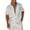 White, variant on JLFKNG Men's 2 Piece Linen Set Short Sleeve Turn Down Collar Shirts With Pocket And Shorts Summer Beach Pants Pure Color Set Comfy Mens Sets